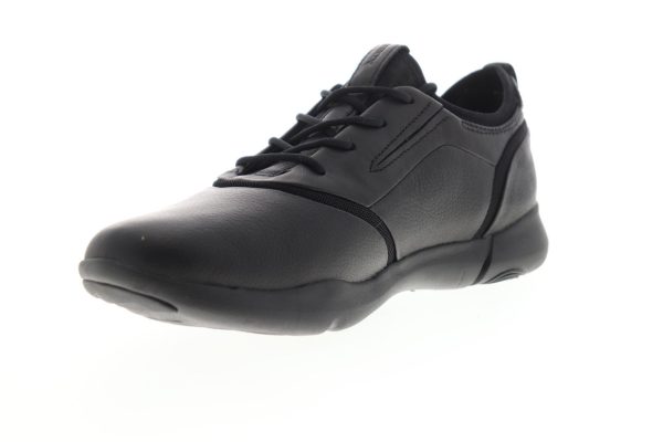 Geox U Nebula S U825AC04785C9999 Mens Black Leather Euro Sneakers Shoes For Cheap - Image 4