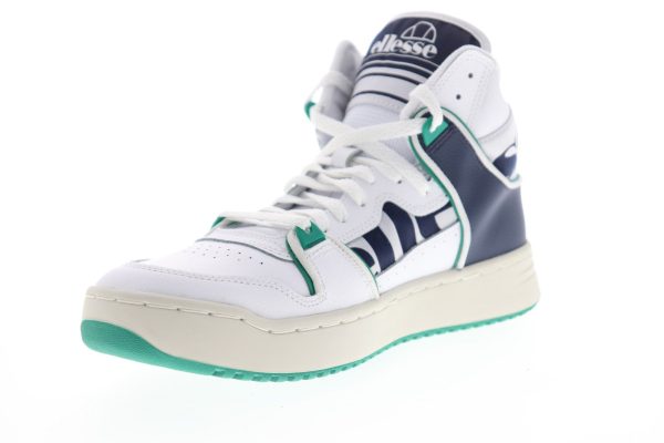 Ellesse Assist HI 610347 Mens White Leather High Top Lifestyle Sneakers Shoes For Cheap - Image 4