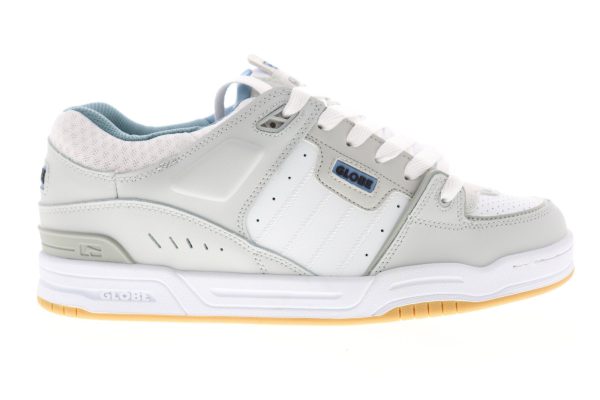 Globe Fusion GBFUS Mens White Leather Lace Up Skate Sneakers Shoes Sale