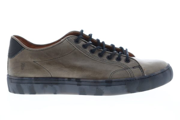 Frye Walker Low Lace 81234 Mens Gray Leather Lace Up Lifestyle Sneakers Shoes Hot on Sale