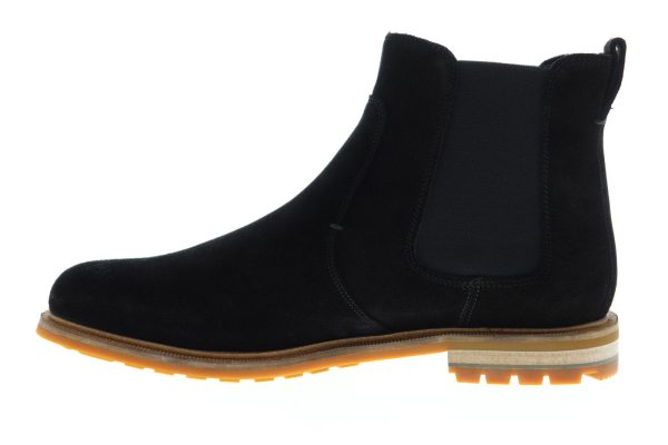 Clarks Foxwell Top 26150192 Mens Black Suede Slip On Chelsea Boots For Sale - Image 5