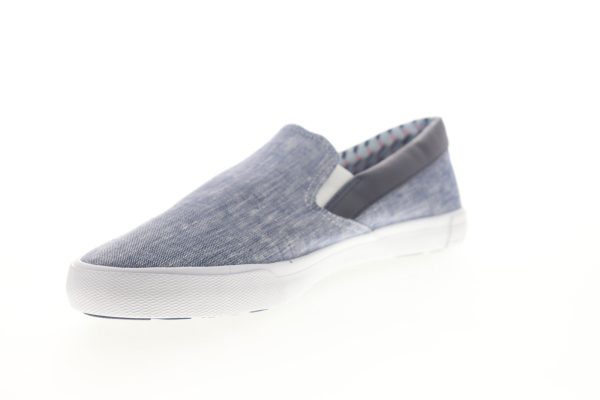 Ben Sherman Pete Slip On BNM00004 Mens Blue Canvas Lifestyle Sneakers Shoes Online Hot Sale - Image 4