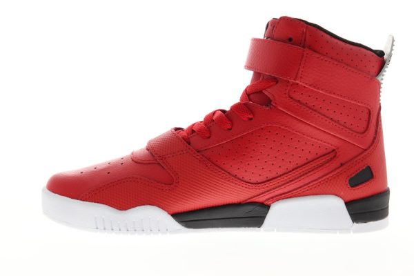 Supra Breaker 05893-662-M Mens Red Leather Lace Up Skate Sneakers Shoes Supply - Image 5