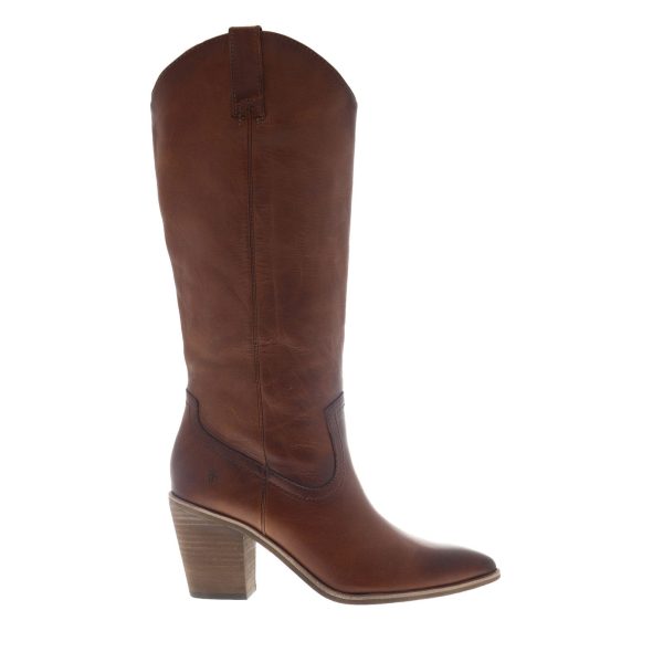 Frye Faye Pull On 70463 Womens Brown Leather Slip On Casual Dress Boots Cheap