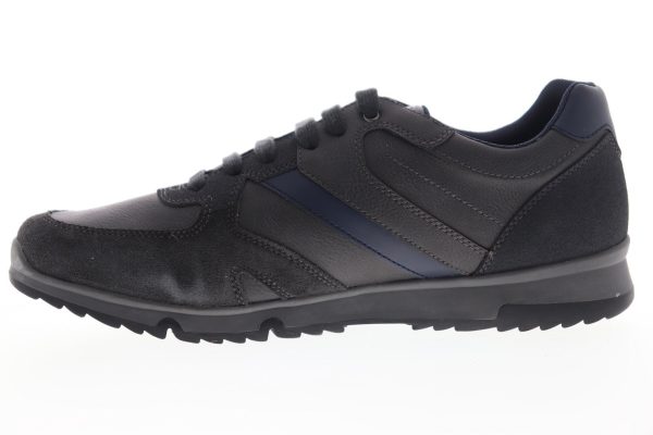 Geox U Wilmer Mens Black Lace Up Euro Sneakers Shoes Discount - Image 5