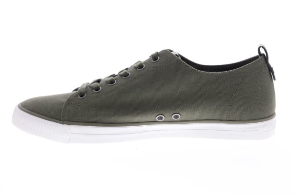 Calvin Klein Arnold 34S0369-MRY Mens Green Canvas Designer Sneakers Shoes Cheap - Image 5