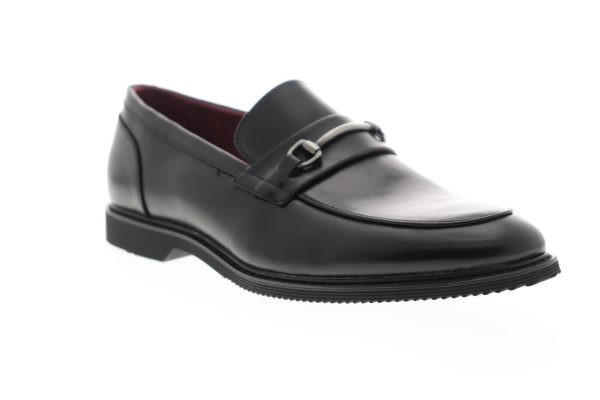 Steve Madden P-Orson Mens Black Leather Slip On Casual Loafers Shoes Fashion - Image 2