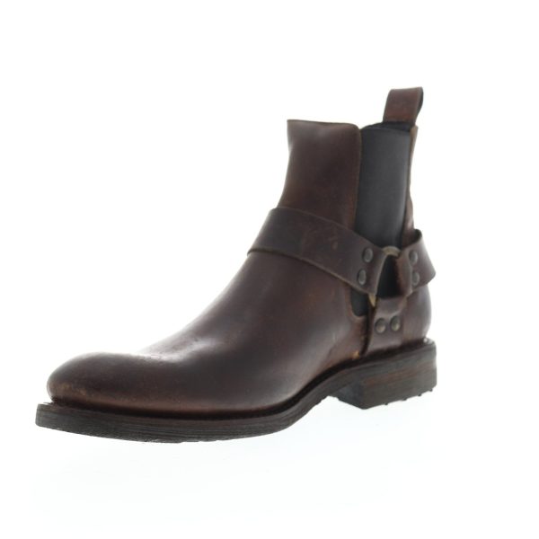 Frye Stone Harness Chelsea 88031 Mens Brown Leather Slip on Boots Online - Image 4