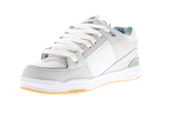 Globe Fusion GBFUS Mens White Leather Lace Up Skate Sneakers Shoes Sale - Image 4