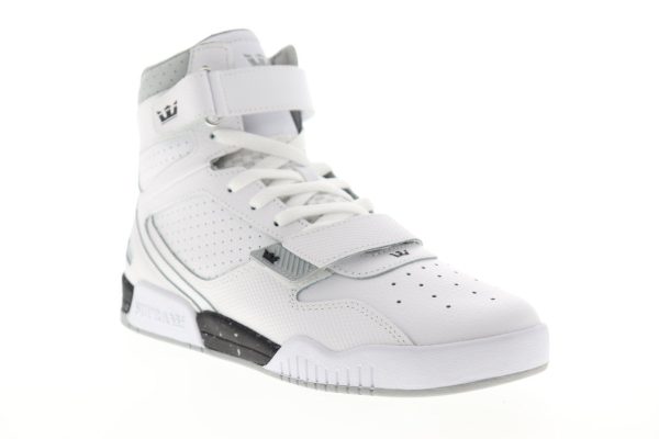 Supra Breaker 05893-126-M Mens White Leather Lace Up Skate Sneakers Shoes For Cheap - Image 2