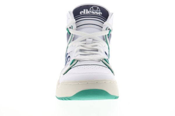 Ellesse Assist HI 610347 Mens White Leather High Top Lifestyle Sneakers Shoes For Cheap - Image 3