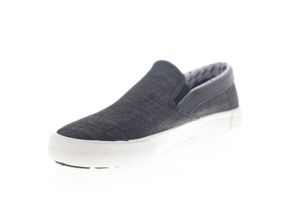 Ben Sherman Pete Slip On BNM00004 Mens Black Canvas Lifestyle Sneakers Shoes on Sale - Image 4