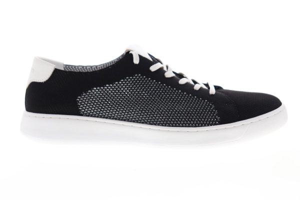 Calvin Klein Freeport Knit 34F1287-BLK Mens Black Canvas Designer Sneakers Shoes Online now