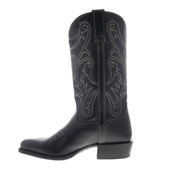 Frye Bruce Pull On 78402 Womens Black Leather Slip On Cowboy Western Boots Supply - Image 5