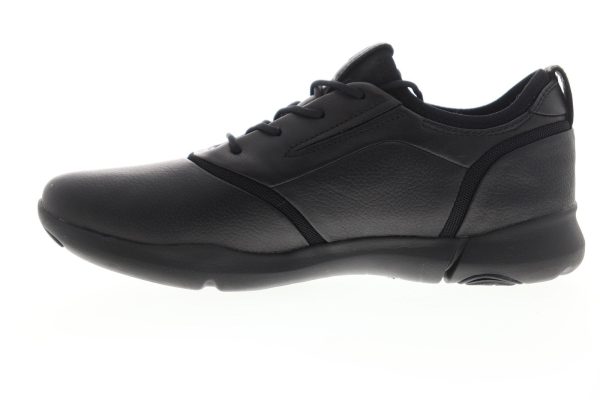 Geox U Nebula S U825AC04785C9999 Mens Black Leather Euro Sneakers Shoes For Cheap - Image 5