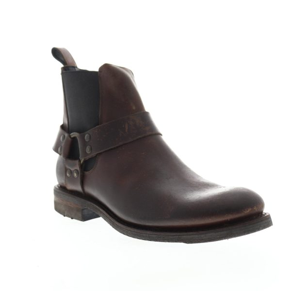 Frye Stone Harness Chelsea 88031 Mens Brown Leather Slip on Boots Online - Image 2