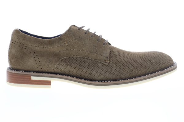 Steve Madden Thundarr Mens Brown Suede Lace Up Plain Toe Oxfords Shoes Discount