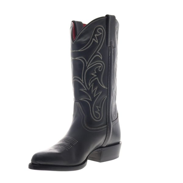 Frye Bruce Pull On 78402 Womens Black Leather Slip On Cowboy Western Boots Supply - Image 4