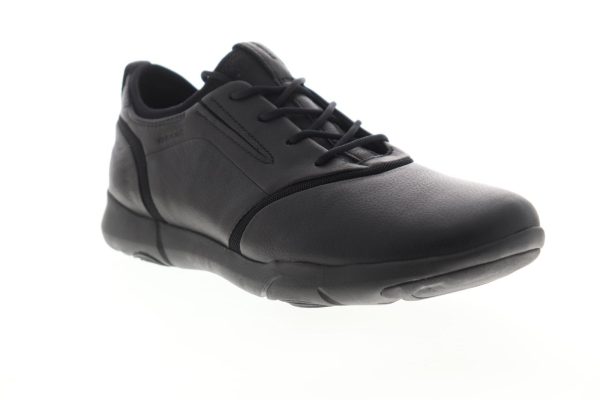Geox U Nebula S U825AC04785C9999 Mens Black Leather Euro Sneakers Shoes For Cheap - Image 2