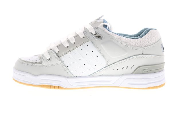 Globe Fusion GBFUS Mens White Leather Lace Up Skate Sneakers Shoes Sale - Image 5