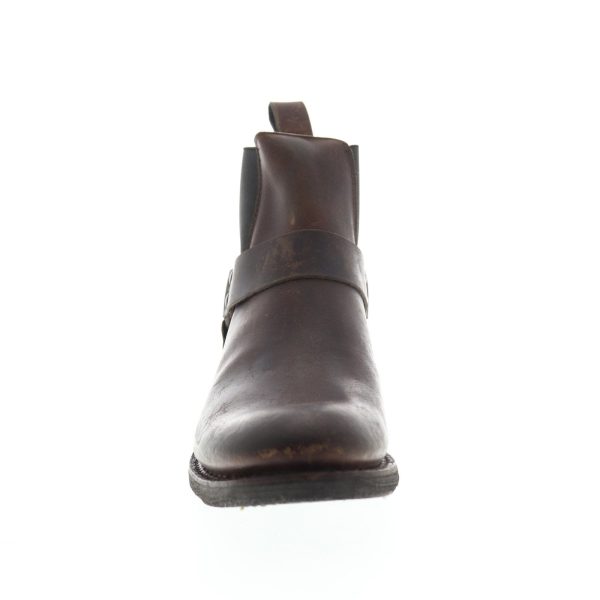 Frye Stone Harness Chelsea 88031 Mens Brown Leather Slip on Boots Online - Image 3