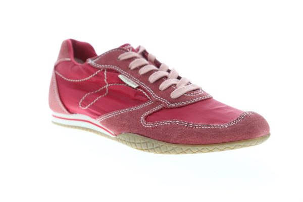 Calvin Klein Mike Shy S1075 Mens Red Suede Lace Up Designer Sneakers Shoes Cheap - Image 2