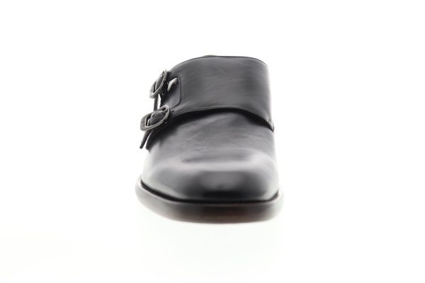 Frye Wright Double Monk 80055 Mens Black Leather Monk Strap Oxfords Shoes Online - Image 3