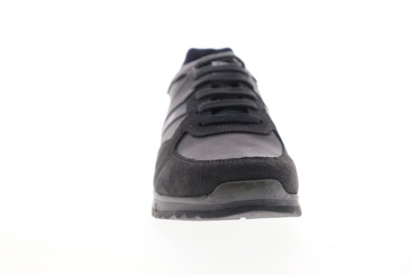 Geox U Wilmer Mens Black Lace Up Euro Sneakers Shoes Discount - Image 3