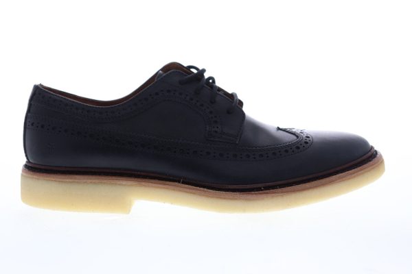 Frye Luke Wingtip 88064 Mens Black Leather Lace Up Oxfords Shoes Hot on Sale