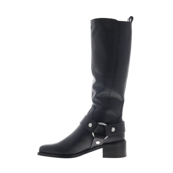 Frye Modern Harness Tall 70565 Womens Black Leather Casual Dress Boots Online Sale - Image 5
