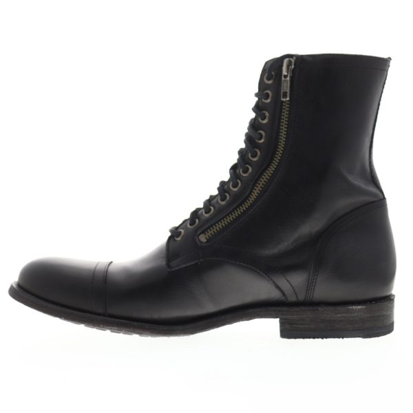 Frye Tyler Double Zip 86083 Mens Black Leather Zipper Casual Dress Boots For Sale - Image 5