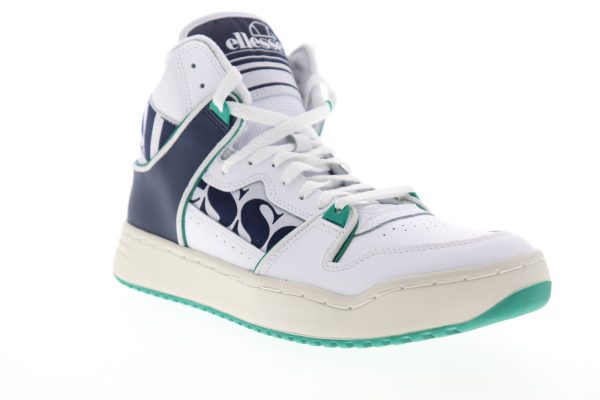 Ellesse Assist HI 610347 Mens White Leather High Top Lifestyle Sneakers Shoes For Cheap - Image 2