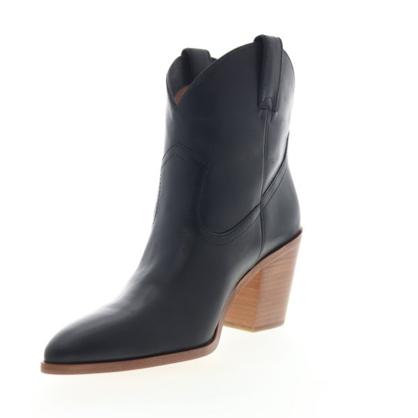 Frye Faye Concho Short 70367 Womens Black Leather Cowboy Western Boots Online Hot Sale - Image 4