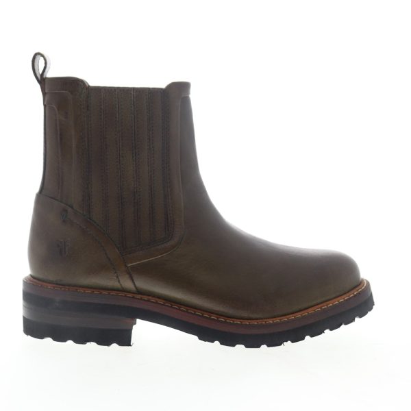 Frye Ella Moto Chelsea 70847 Womens Brown Leather Slip On Boots Hot on Sale
