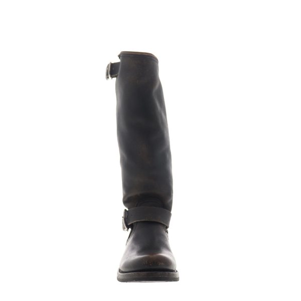 Frye Veronica Slouch 70550 Womens Black Leather Hook & Loop Engineer Boots Fashion - Image 3