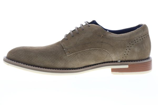 Steve Madden Thundarr Mens Brown Suede Lace Up Plain Toe Oxfords Shoes Discount - Image 5