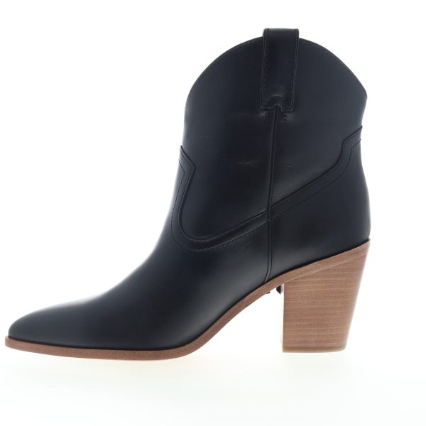 Frye Faye Concho Short 70367 Womens Black Leather Cowboy Western Boots Online Hot Sale - Image 5