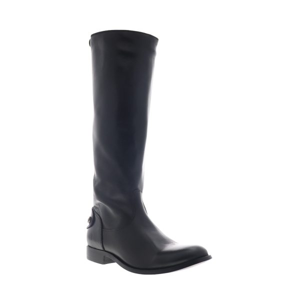 Frye Melissa Button Back Zip 70635 Womens Black Leather Casual Dress Boots Fashion - Image 2