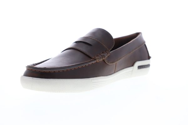 Unlisted by Kenneth Cole Un Anchor JMS8SY039 Mens Brown Penny Loafers Shoes Discount - Image 4