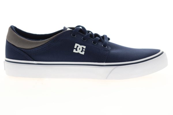 DC Trase TX ADYS300126 Mens Blue Canvas Lace Up Skate Sneakers Shoes Sale