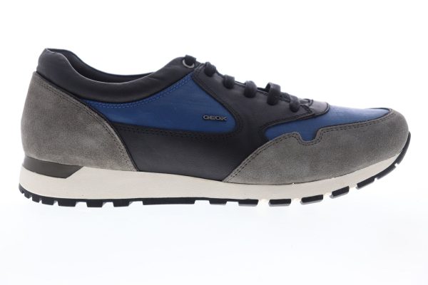 Geox U Mansel Mens Gray Suede Lace Up Euro Sneakers Shoes Supply