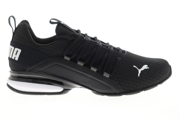 Puma Axelion Block 19314801 Mens Black Canvas Athletic Running Shoes For Cheap