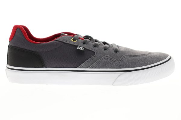 DC Rowlan SD ADYS300500 Mens Gray Suede Lace Up Skate Sneakers Shoes For Cheap