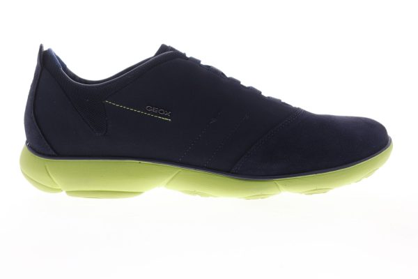 Geox U Nebula Mens Blue Suede Slip On Euro Sneakers Shoes Supply