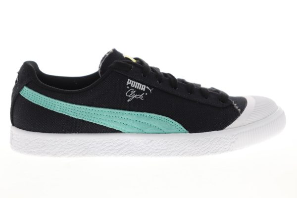 Puma Clyde Diamond Supply 36939702 Mens Black Canvas Low Top Sneakers Shoes Sale
