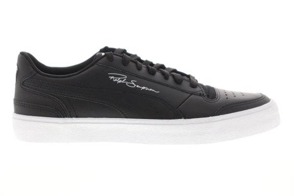 Puma Ralph Sampson Vulc 37190702 Mens Black Leather Lifestyle Sneakers Shoes Online now