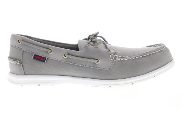 Sebago Litesides Two Eye FGL 7000HJ0 Mens Gray Wide 2E Boat Shoes Loafers Supply