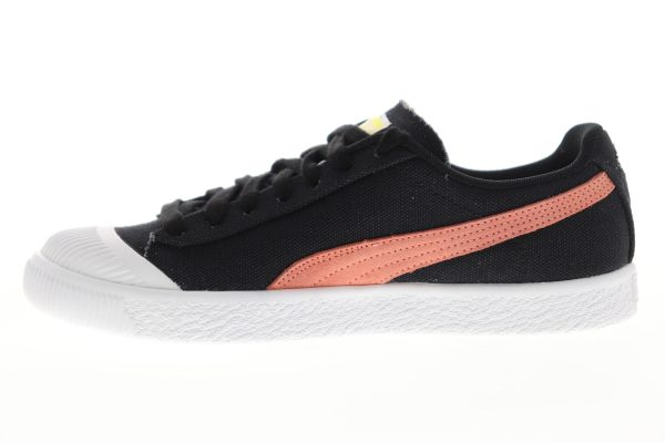 Puma Clyde Diamond Supply 36939702 Mens Black Canvas Low Top Sneakers Shoes Sale - Image 5