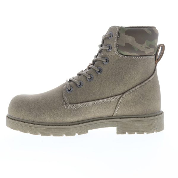 Lugz Brace HI MBRACHE-2782 Mens Gray Leather Lace Up Casual Dress Boots For Discount - Image 5
