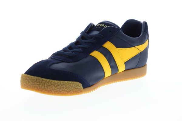 Gola Harrier Nylon CMA176 Mens Blue Low Top Lace Up Lifestyle Sneakers Shoes Hot on Sale - Image 4